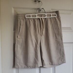 Zara Tan Flat Front Shorts